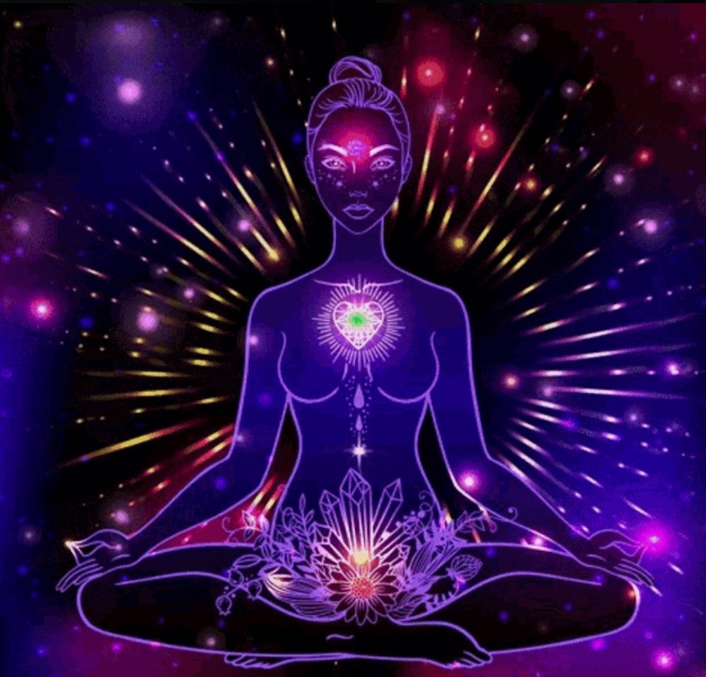Glowing chakra meditation artwork from Psychic Reader and Advisor