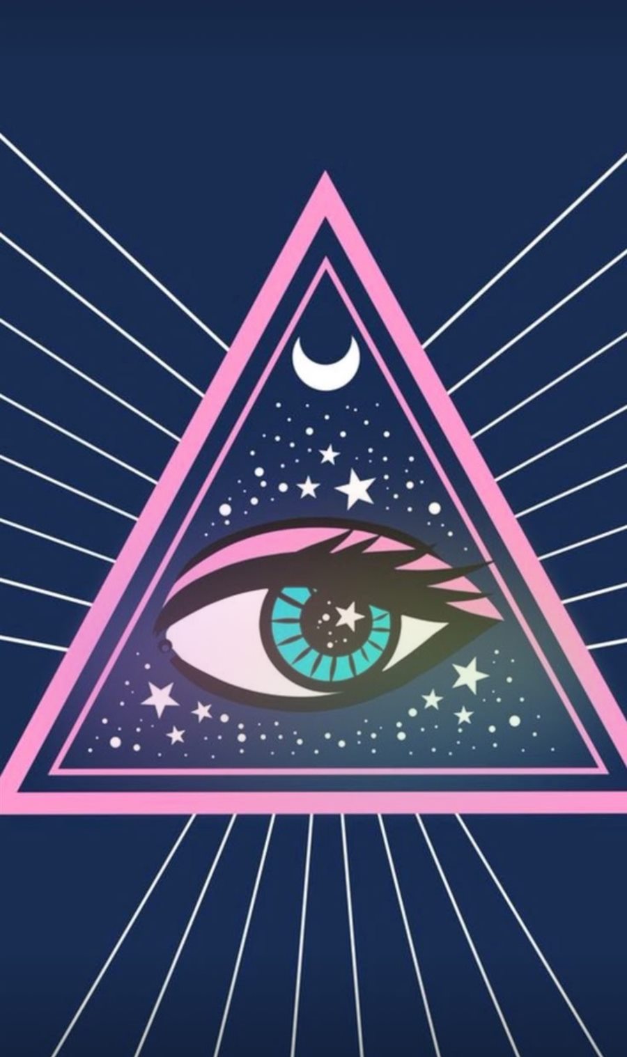 Psychic Reader and Advisor — pink all-seeing eye emblem